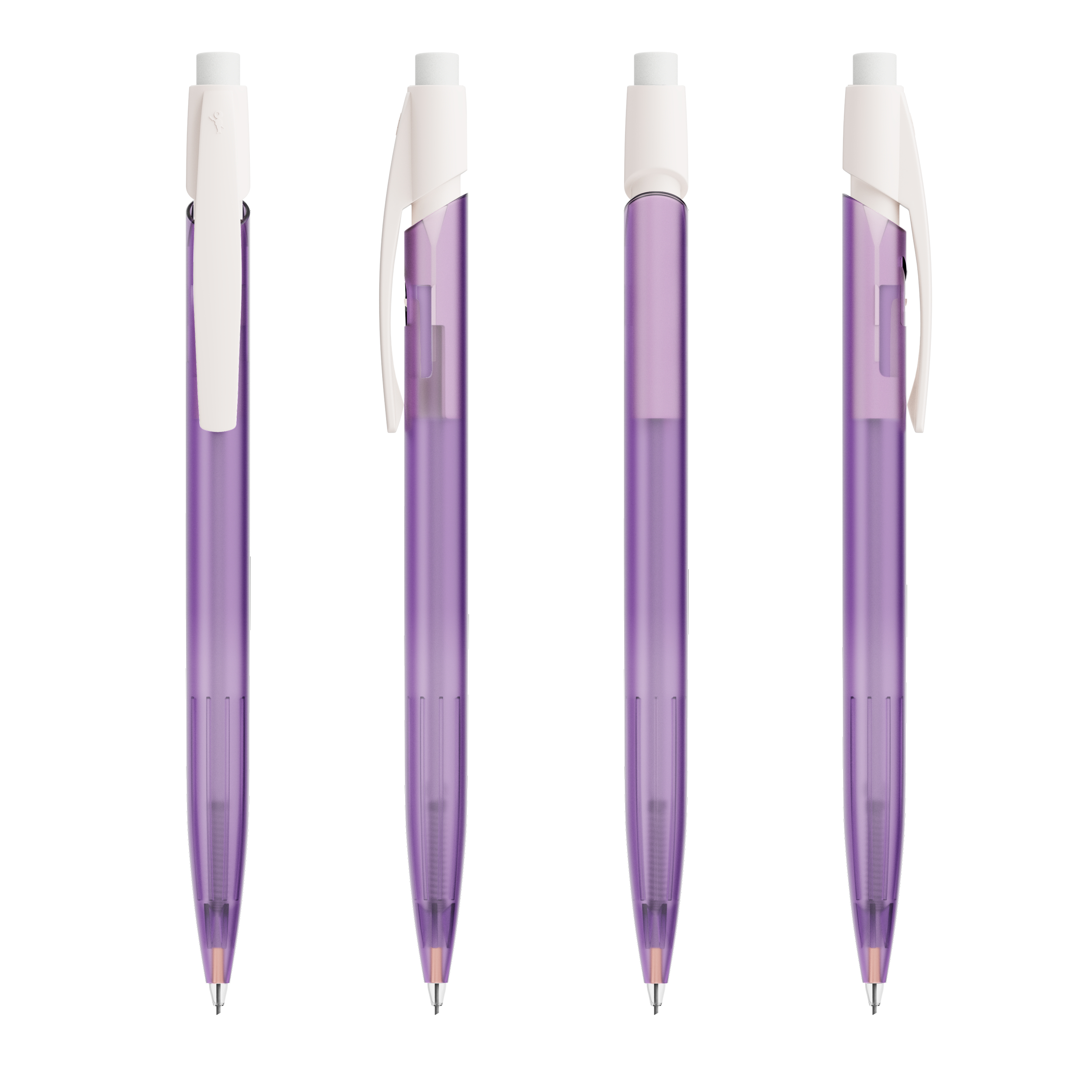 Porte-mine publicitaire BIC® Media Clic Corps Violet Foncé Frost & Blanc